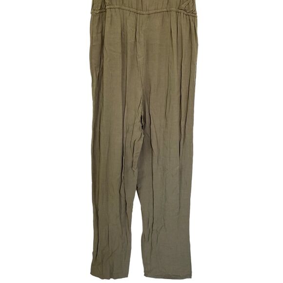 Forever 21 Army Green Lounge Sleeveless Adjustable Jumpsuit Playsuit Size Large - Picture 4 of 7
